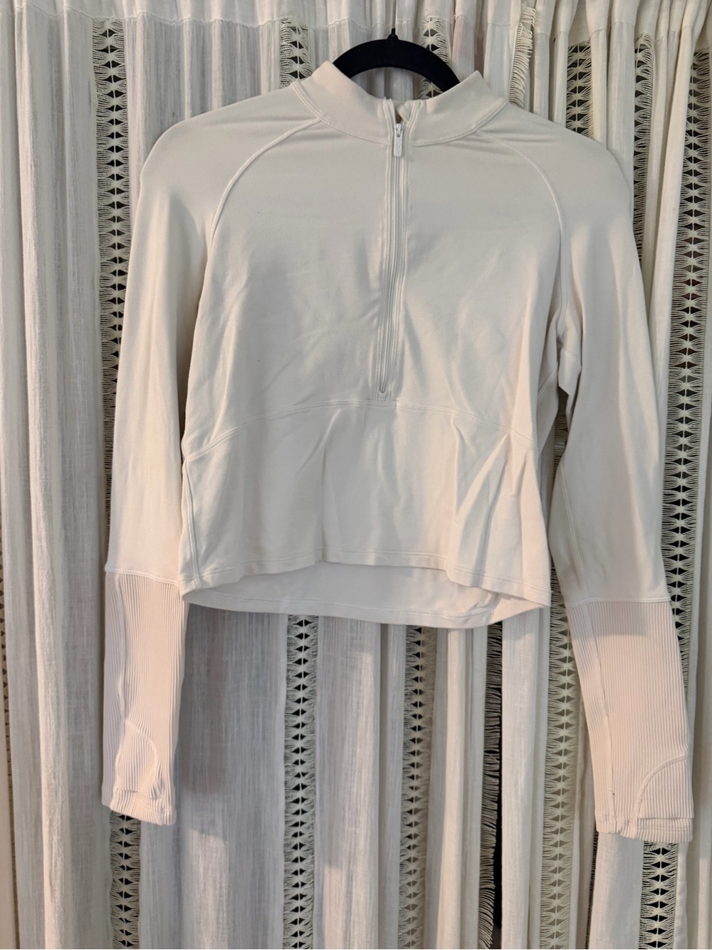 Women's Cream Half-Zip Lululemon Top